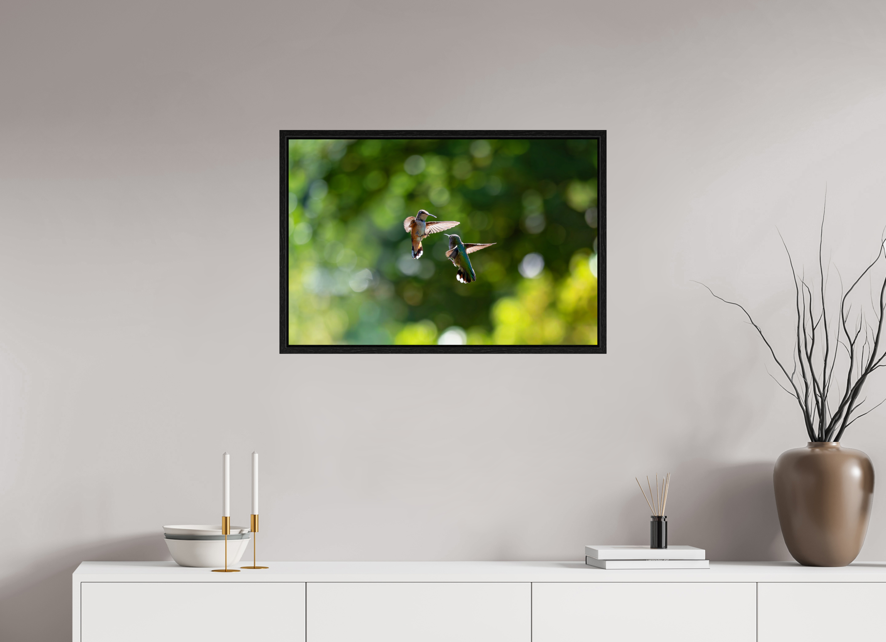 30 x 20″, Floater Frame Midair