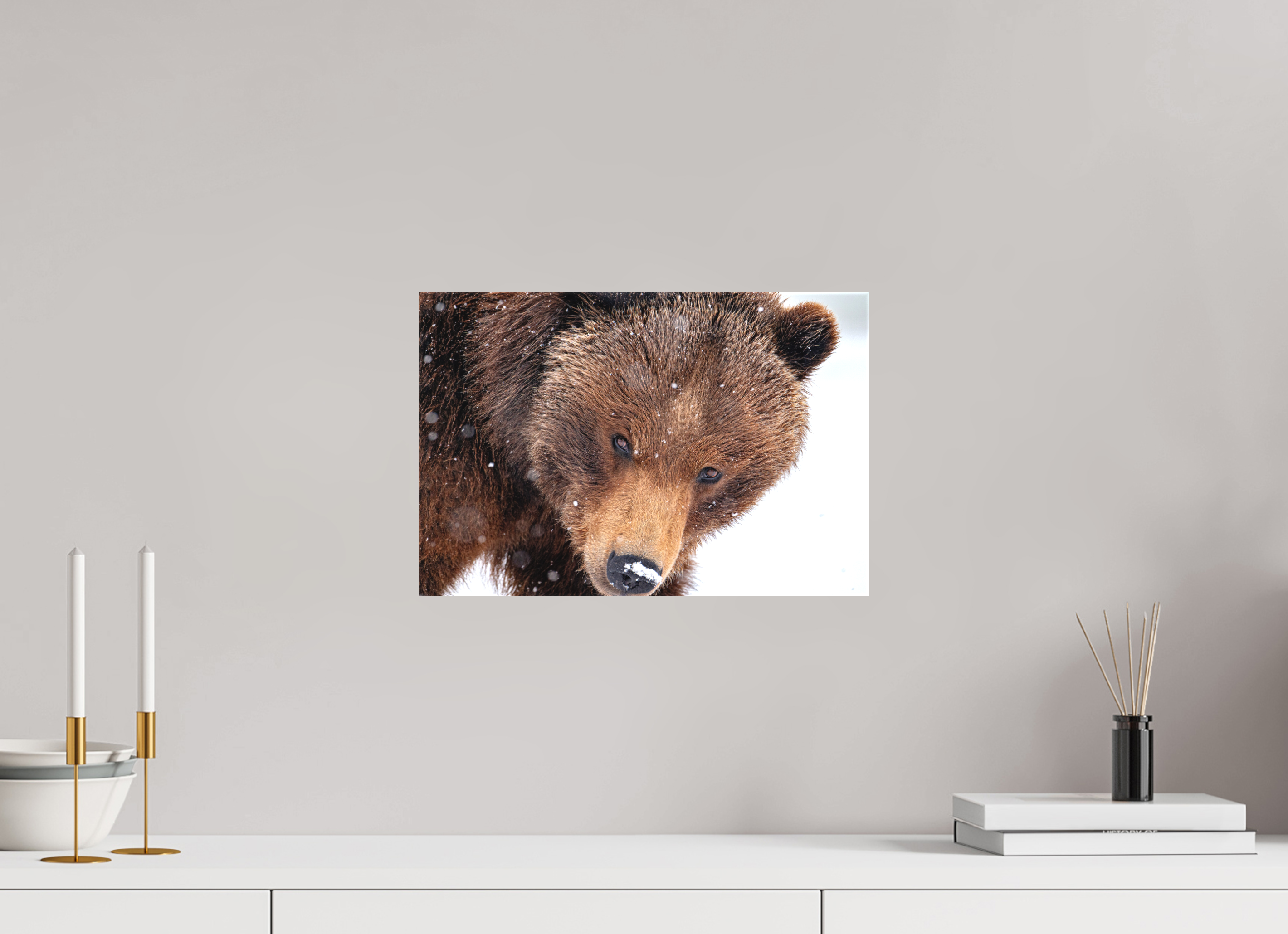 15 x 10″, Matte Canvas with Wrapped Edges Bear Stare