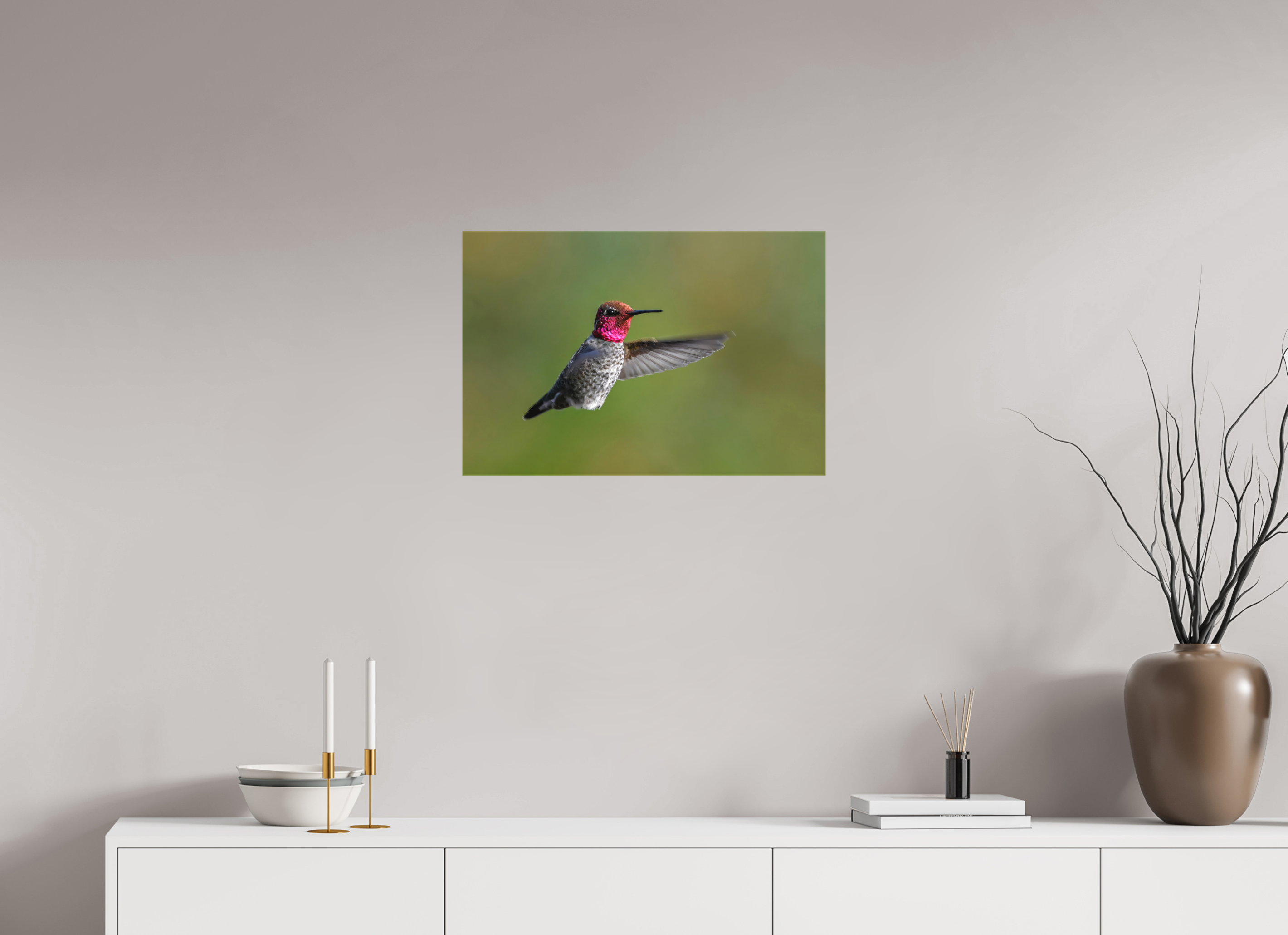 24 x 16″, Matte Canvas with Wrapped Edges Glowing Anna's