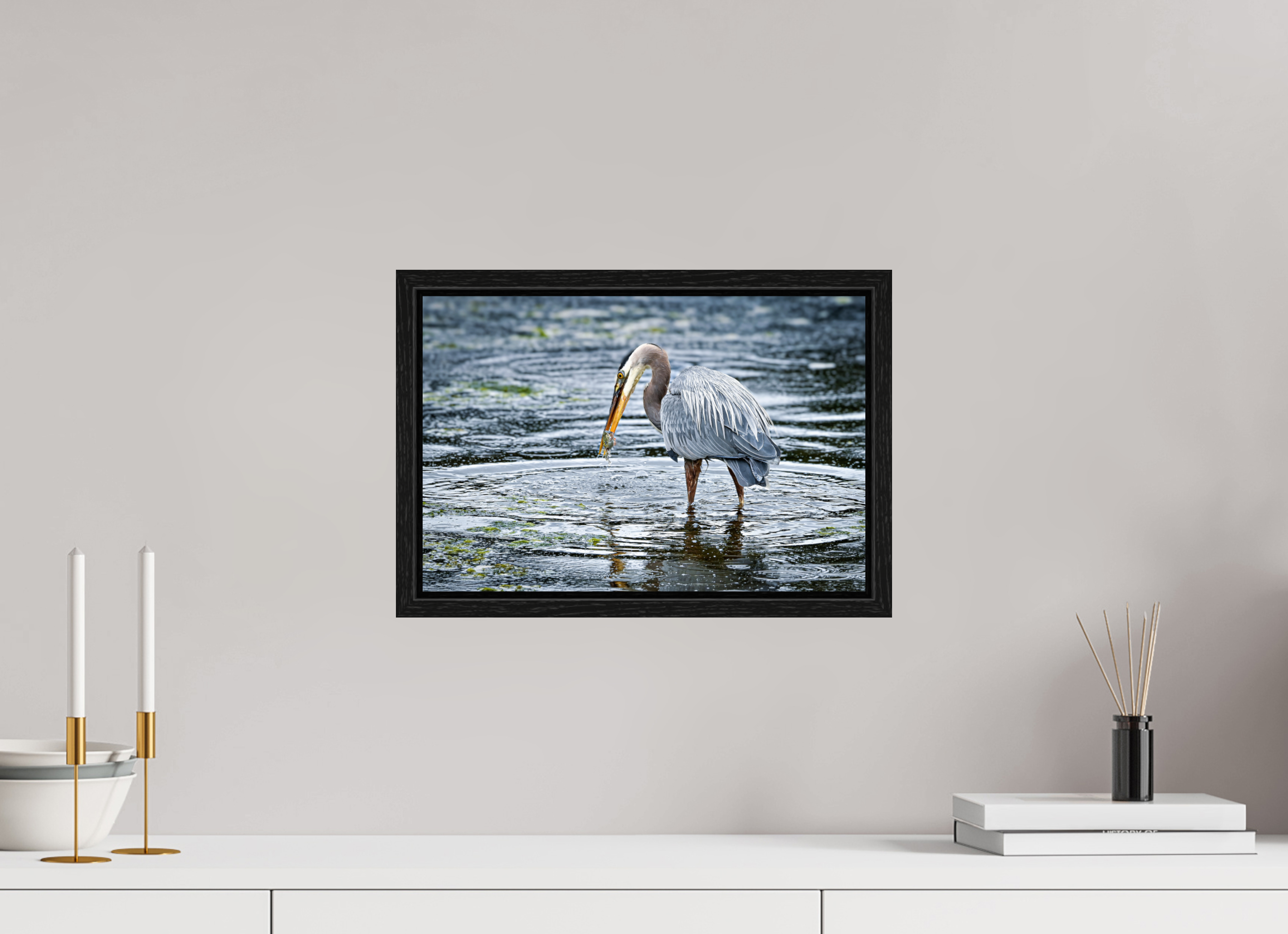 15 x 10″, Floater Frame Surprised Dinner