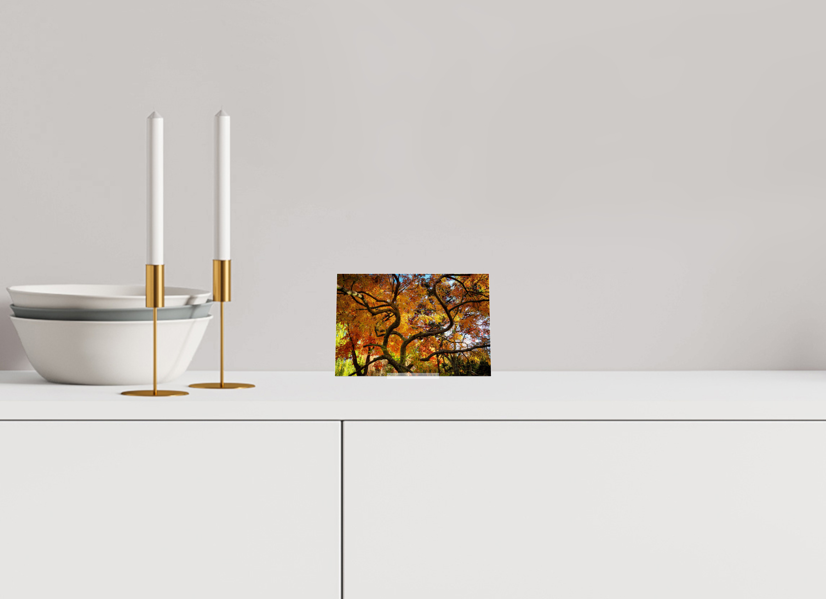 6 x 4″, Acrylic Glass on Stand Autumn Maple